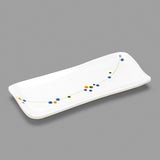 10" x 4" Rectangular Melamine Plate, White — Rain Flower Design