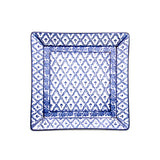 7" Square Porcelain Plate, Blue