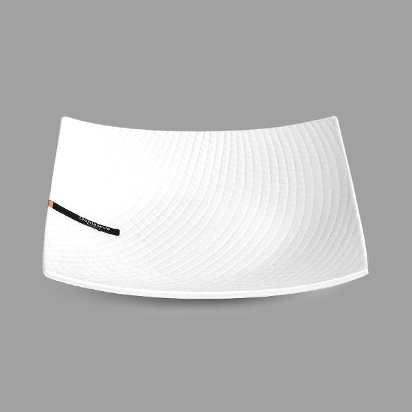 5.25" Square Porcelain Plate, White