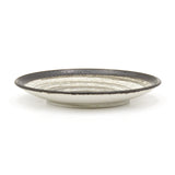 6.5" Ceramic Plate, Dark Brown, Beige
