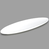 16" x 5.25" Oval Ceramic Plate, White