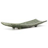 12.75" x 4" Ceramic Plate, Green