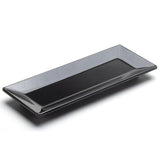 10.15" x 4" Rectangular Melamine Plate, Black