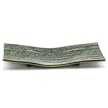 12.75" x 6.25" Ceramic Plate, Green — Oribe Design