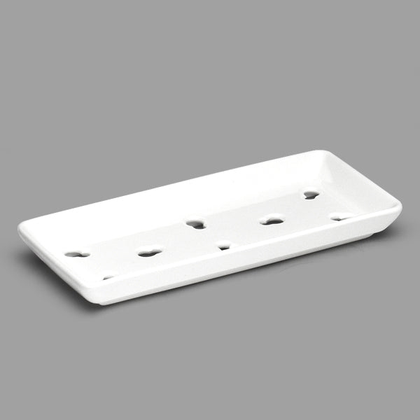 8.75" x 4.75" Rectangular Porcelain Plate, White