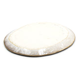 8.5" x 7" Oval Ceramic Plate, Turquoise, Blue