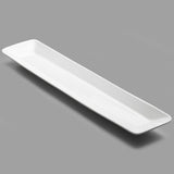17-1/4" x 3-1/2" Rectangular Porcelain Plate, White