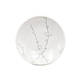 5" Ceramic Plate, White, Blue