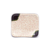 5.5" x 4.75" Rectangular Melamine Plate, Green, Beige — Oribe Design