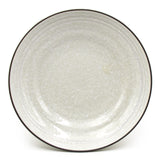 9" Square Ceramic Deep Plate, Beige, Brown — Plum Blossom Design