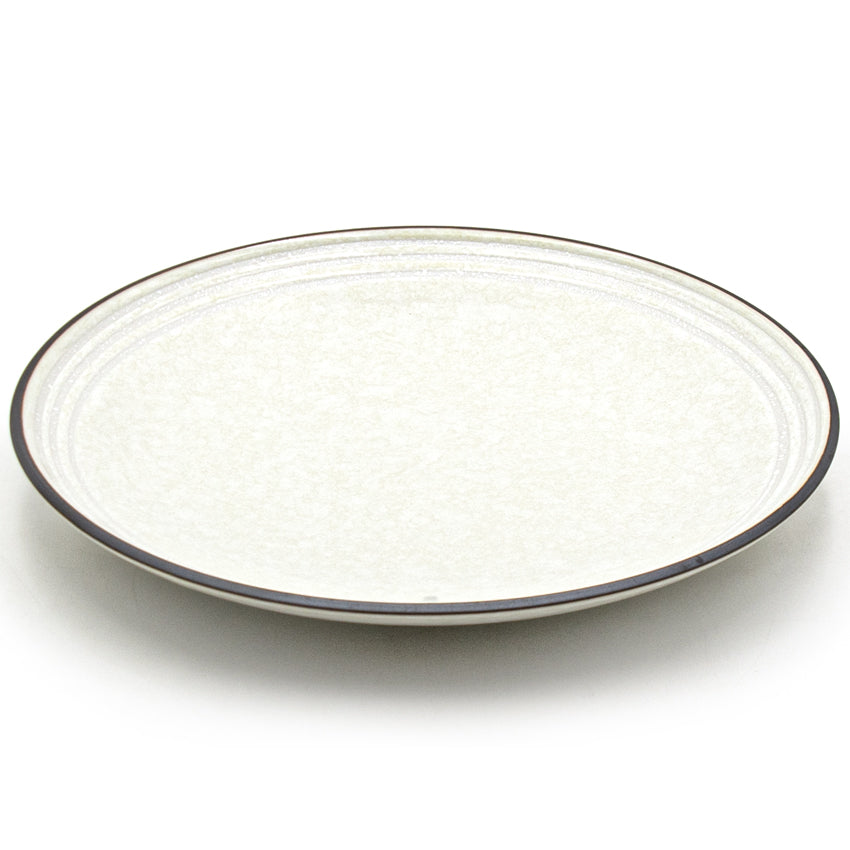 10" Square Ceramic Plate, Beige, Brown