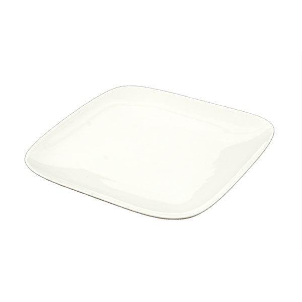 6.75" Square Ceramic Plate, White