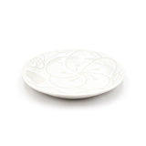7" Ceramic Plate, White — Floral Design