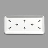 7.75" x 3.5" Rectangular Porcelain Plate, White