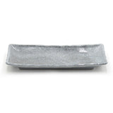11.25" x 5" Rectangular Ceramic Sushi Plate, Gray