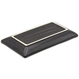8.85" x 5" Rectangular Ceramic Sushi Plate, Black, Blue