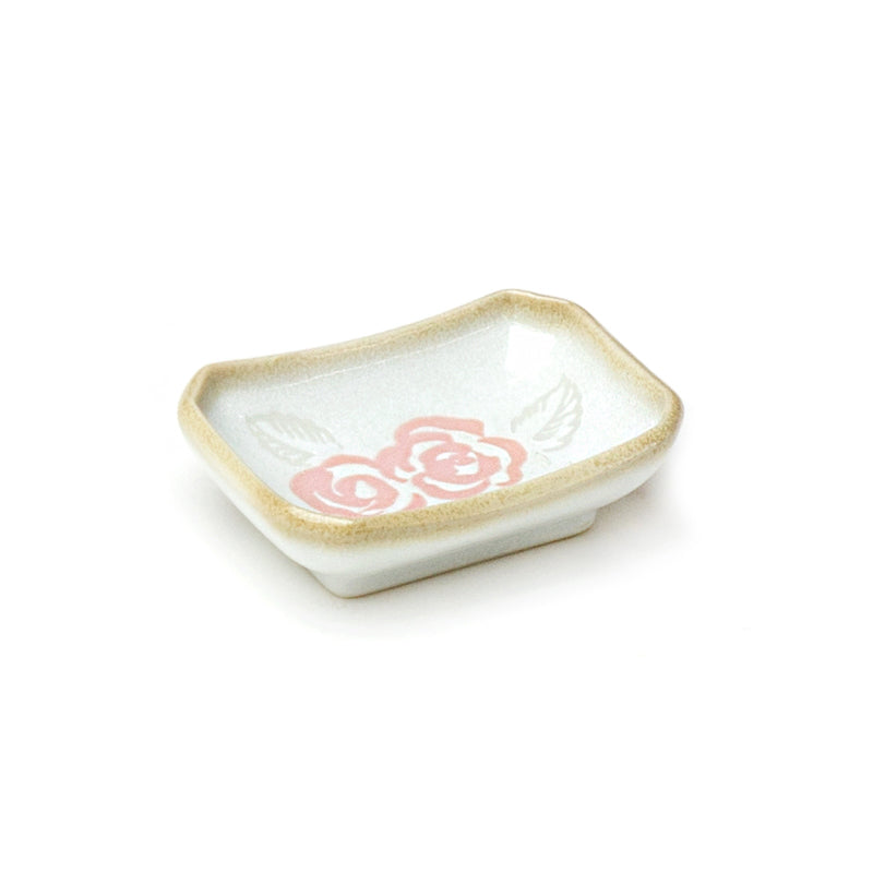 3-1/2" x 2-1/2" Rectangular Porcelain Plate, Ivory