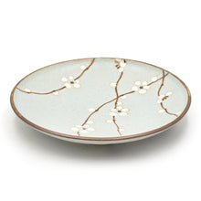 7.65 in Aqua Blossom Ceramic Plate — Q275-BP