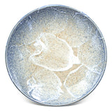 10" Round Ceramic Plate, Blue, Beige