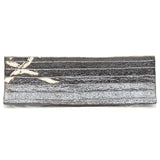 12.75" x 4" Ceramic Plate, Black
