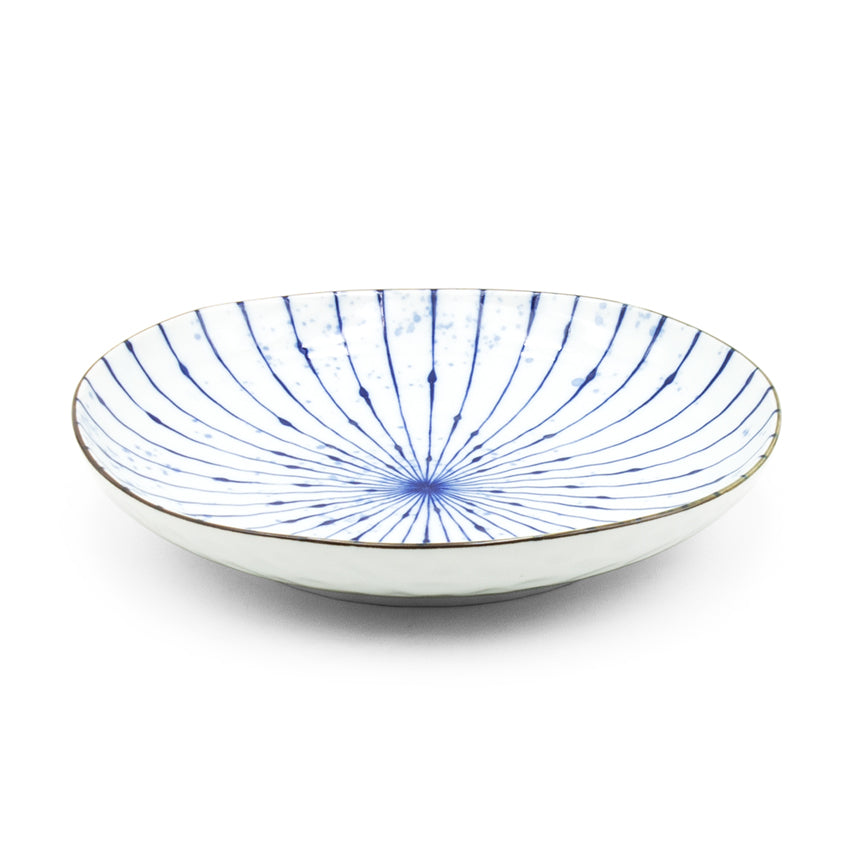 6.5" Ceramic Plate, Blue — Fubuki Tokusa Design
