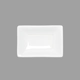 3.75" x 2.5" Rectangular Plate, White