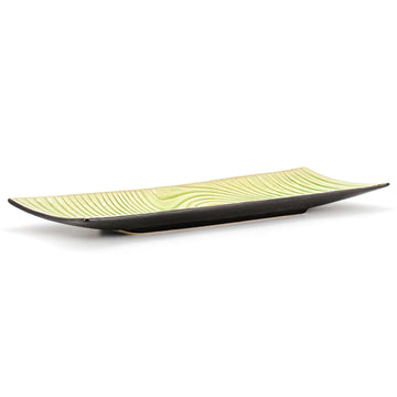 14-3/8" x 5" Ceramic Plate, Green
