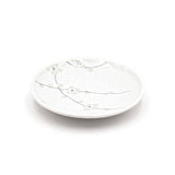 5" Ceramic Plate, White, Blue