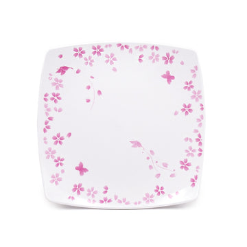 10.25" Square Melamine Plate, White — Sakura Design