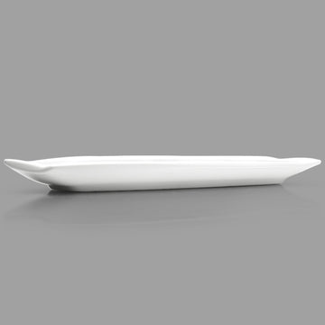 15.75" x 4" Rectangular Ceramic Plate, White