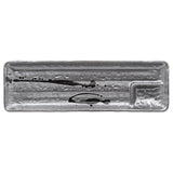 13" x 4" Rectangular Ceramic Serving Platter, Dark Brown, Black
