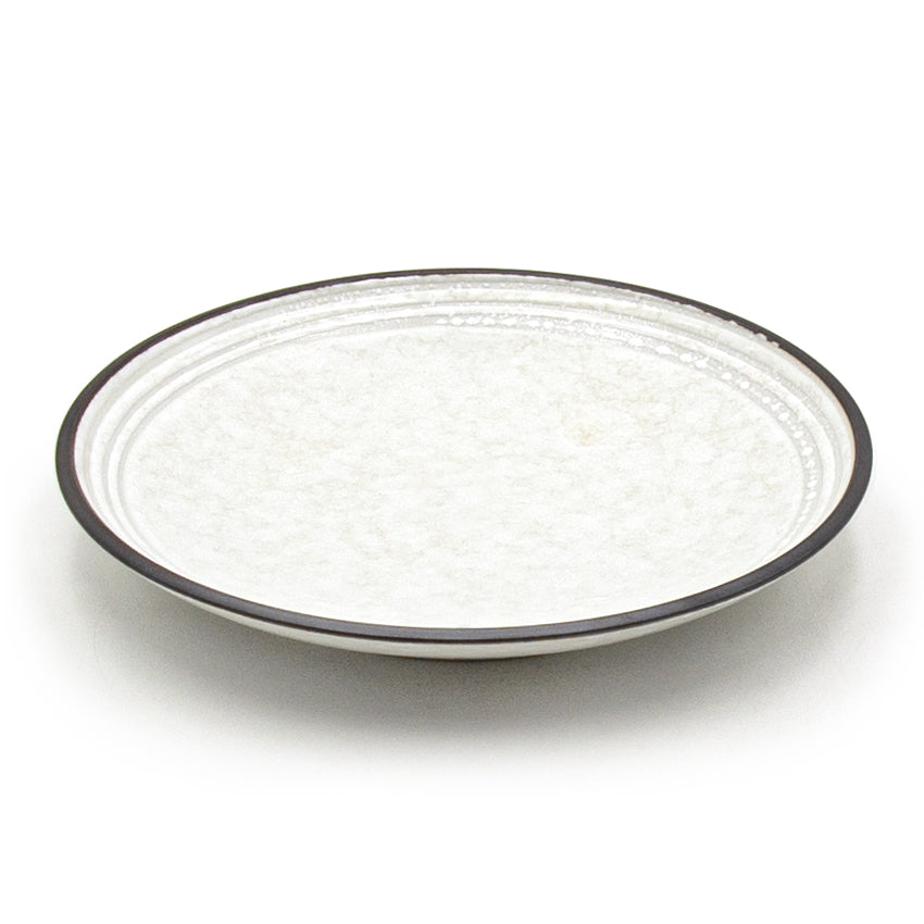 7.65" Square Ceramic Plate, Beige, Brown