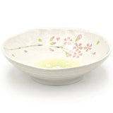 8.25" Ceramic Deep Plate, Beige, Pink — Sakura Design