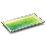 8.5" x 4.8" Rectangular Ceramic Plate, Green