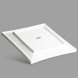 10-1/2" Square Porcelain Plate, White