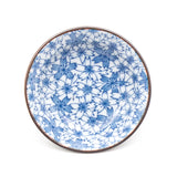 3.5" Ceramic Plate, Blue — Floral Design