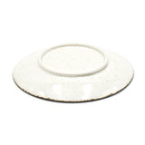 6.5" Ceramic Plate, Dark Brown, Beige