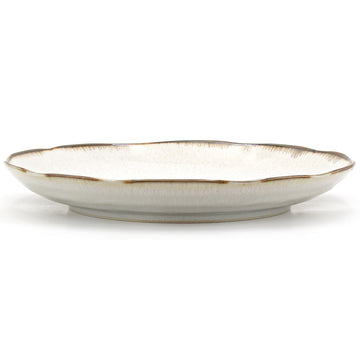 10.25" Ceramic Plate, Beige, Brown