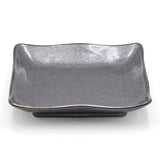 7" Square Ceramic Plate, Gray