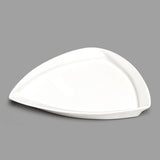 8.5" Triangular Porcelain Plate, White