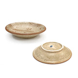 3-5/8" Round 4-Piece Plate Set, Brown