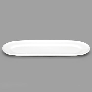 13" x 4.75" Oval Serving Platter, White