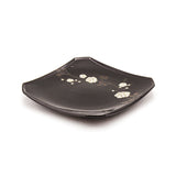 7-1/2" Square Porcelain Plate, Black
