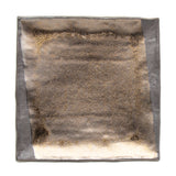 9.75" Square Ceramic Plate, Brown, Gold