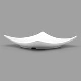 6.5" Square Ceramic Plate, White