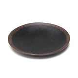 8" Round Melamine Plate, Black, Brown
