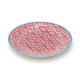 4.75" Round Ceramic Plate, Red