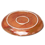 10" Round Porcelain Plate, Maroon