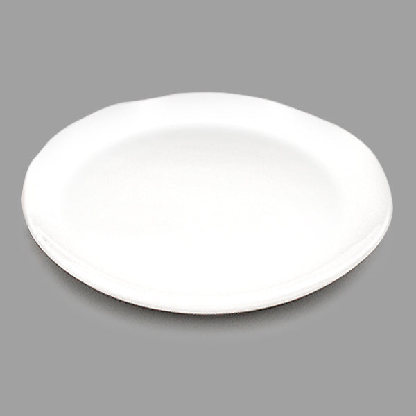 10" Round Porcelain Plate, White