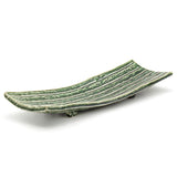 12.75" x 4" Ceramic Plate, Green